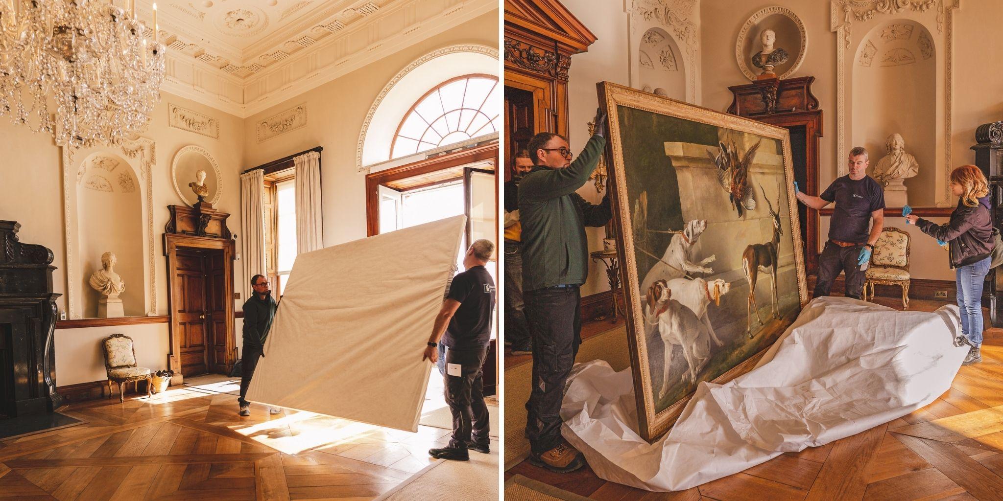 Oudry painting in transit