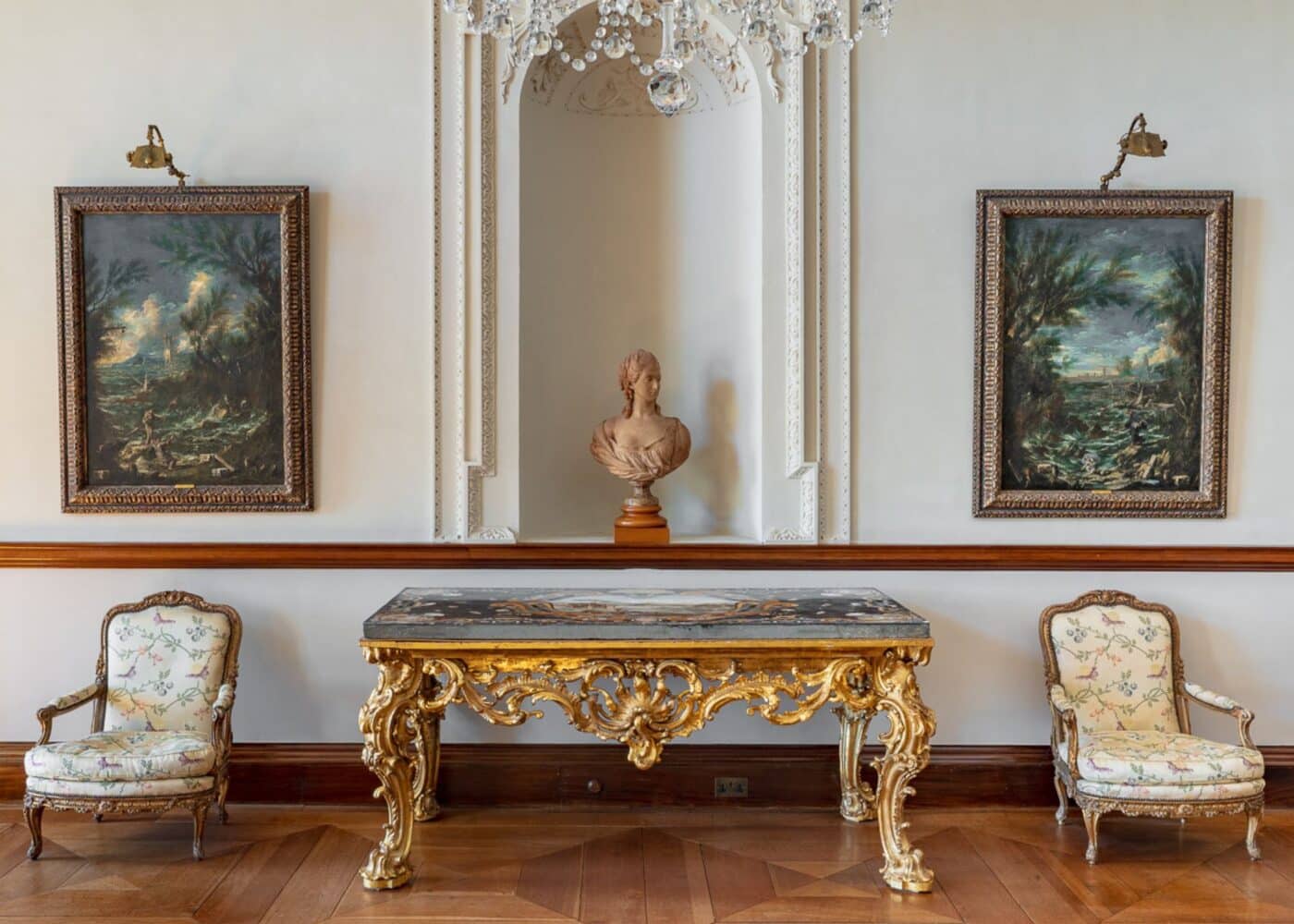 Scagliolo Table in Front Hall at Russborough