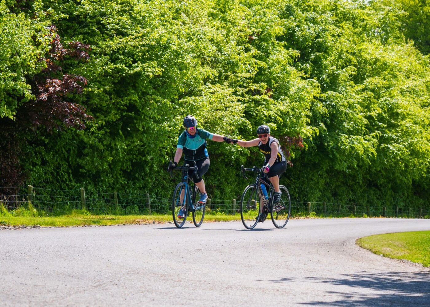 two cyclists at russborough