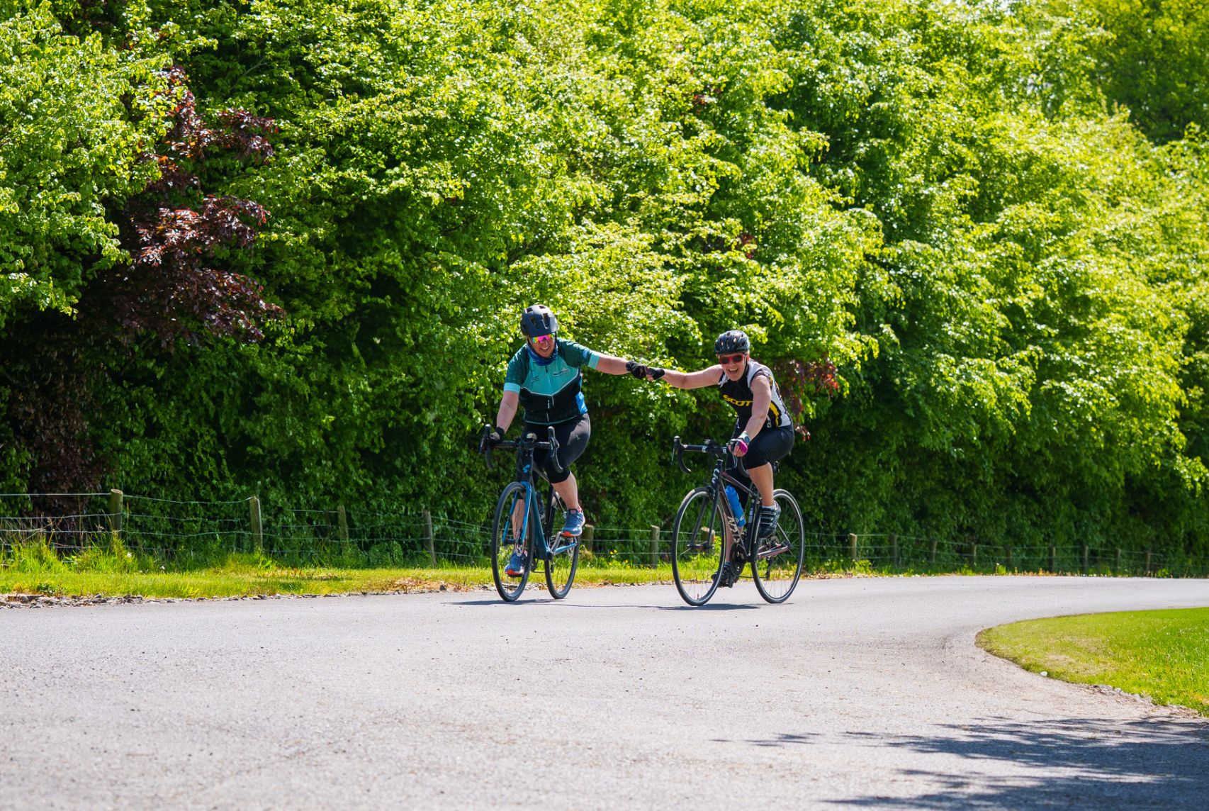 two cyclists at russborough