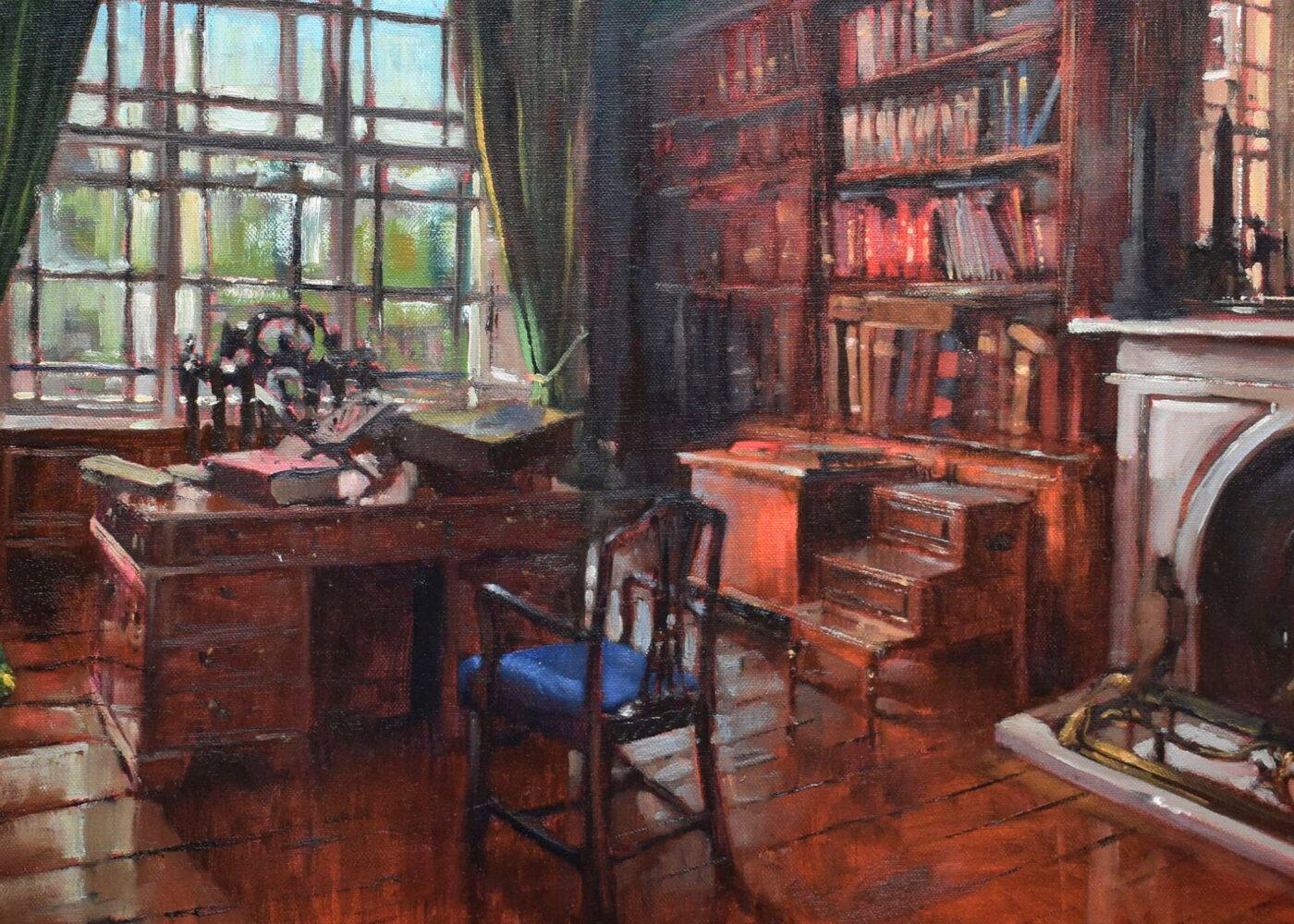 Oil Painting Interiors of russborough by Dave Clarke