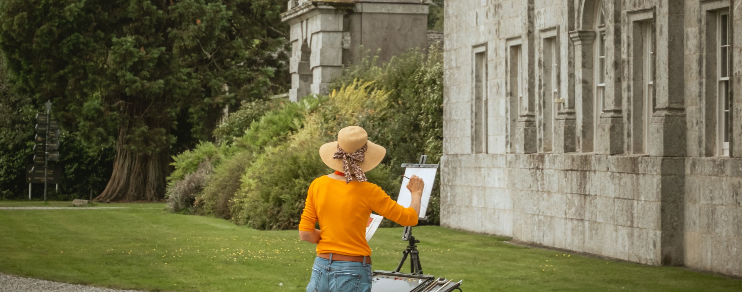 artist painting at russborough
