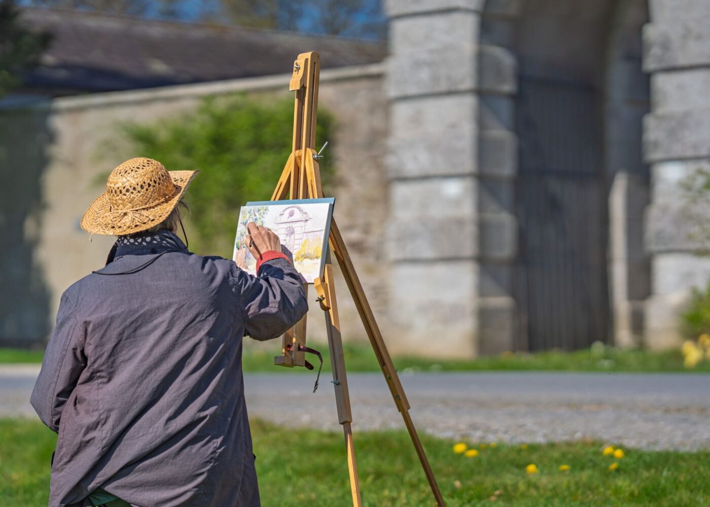 plein air painting at russborough