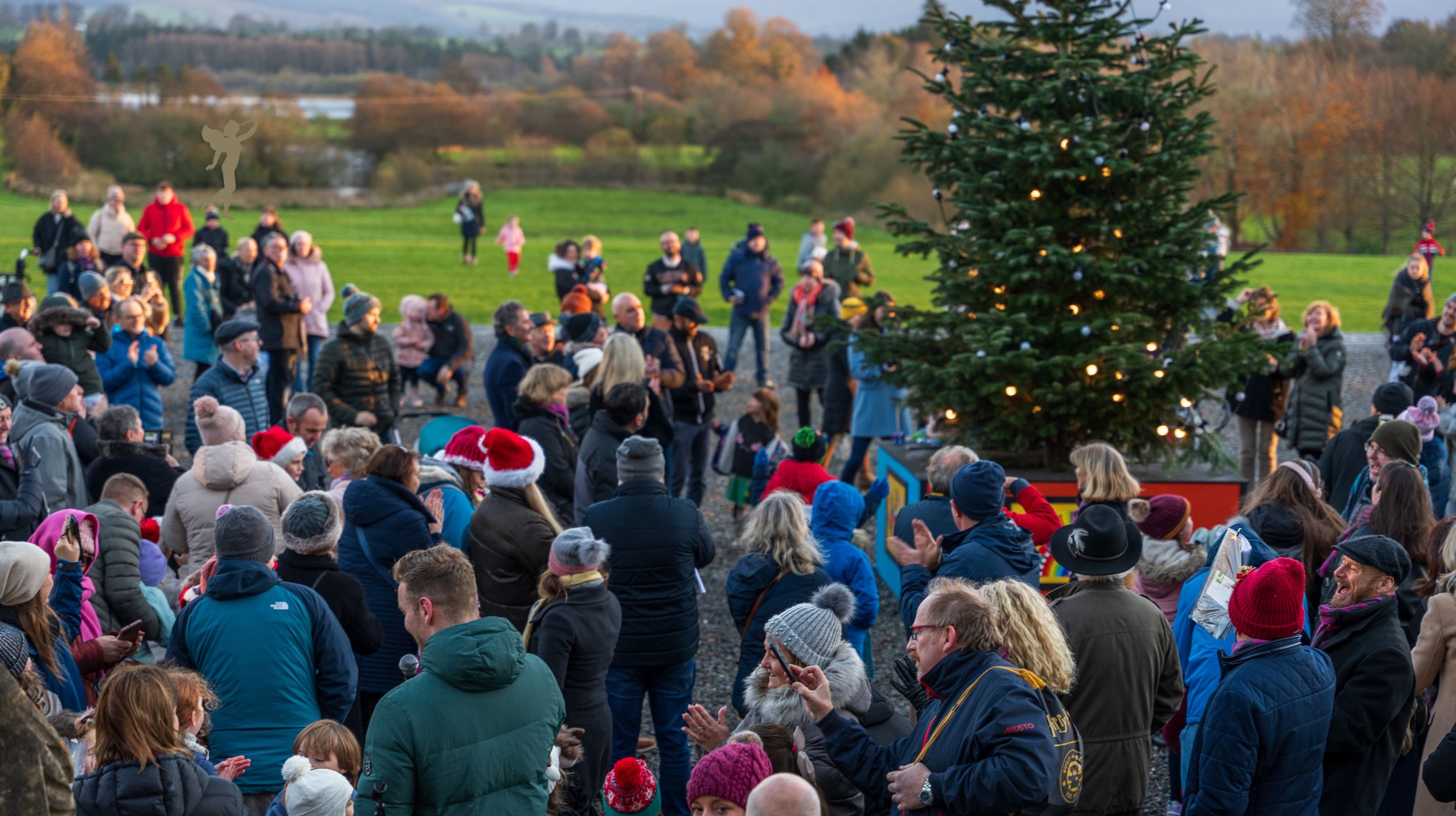 festive tree lighting