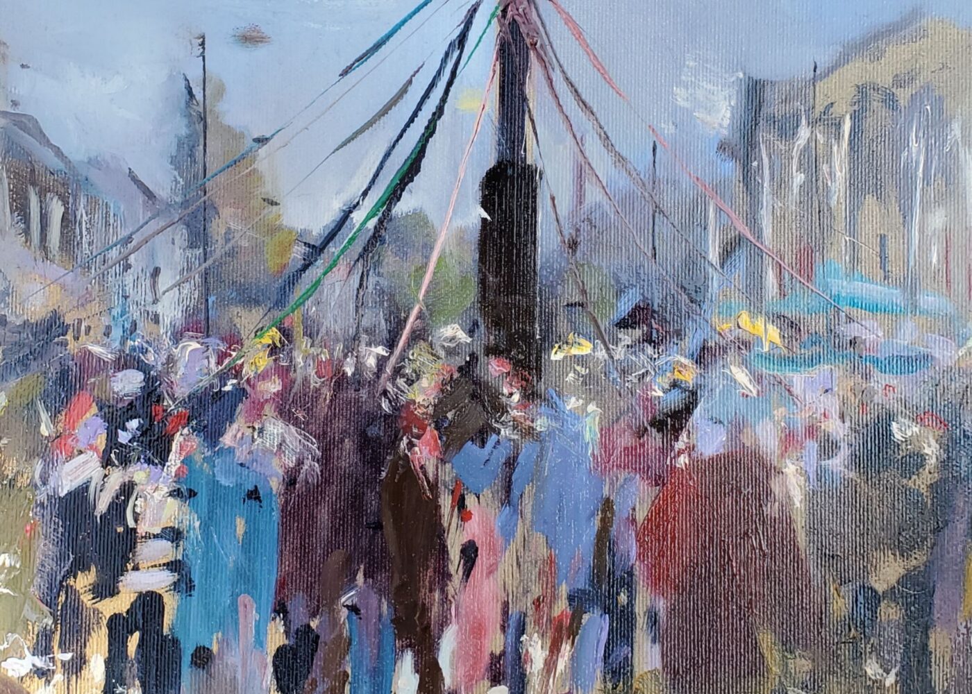 oil painting of a festival