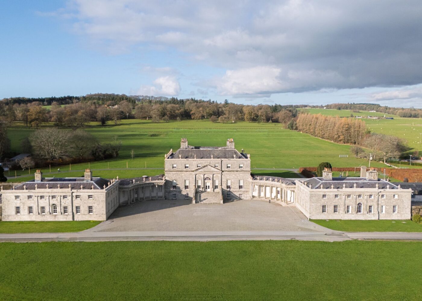 front facing view of russborough in wicklow