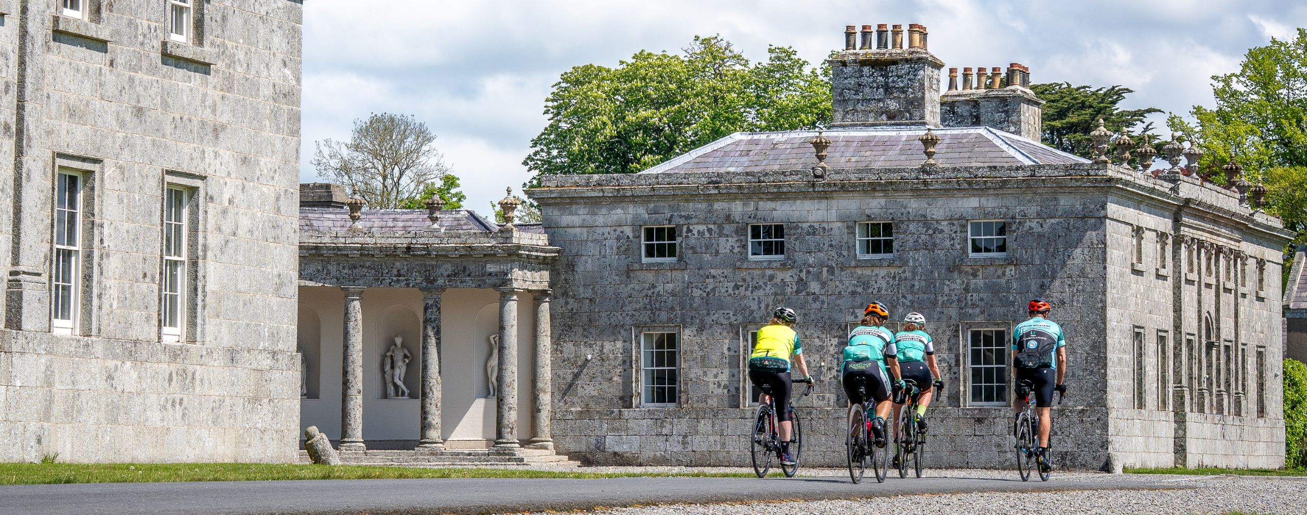 cyclists at russborough