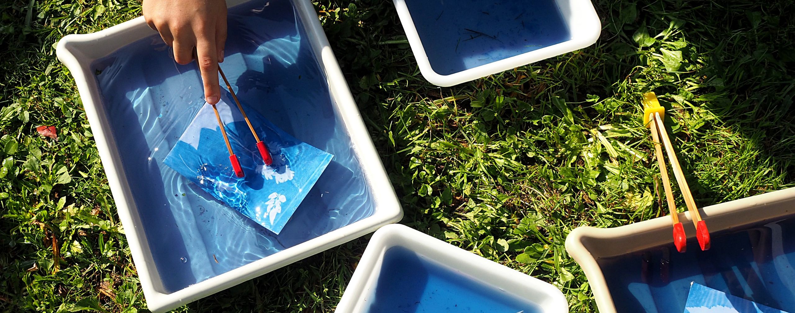cyanotype kids art workshop at russborough