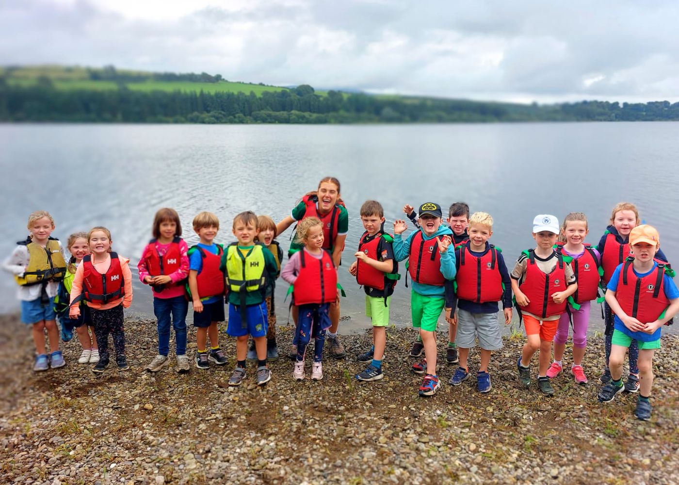 kids on blessington lakes for cp adventure summer camp