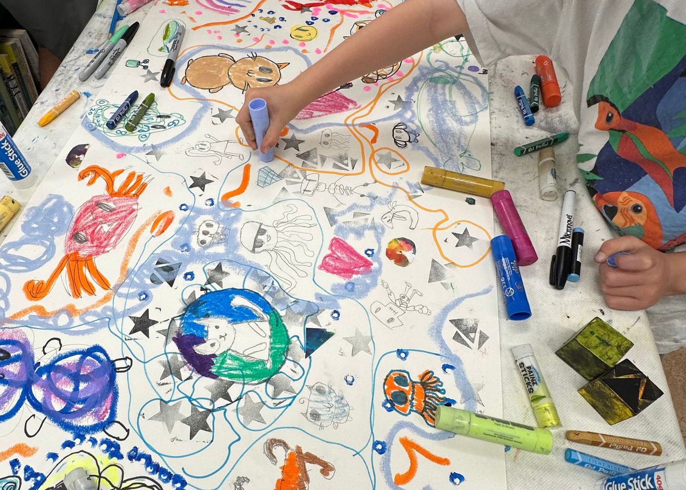 splatter art kids workshop